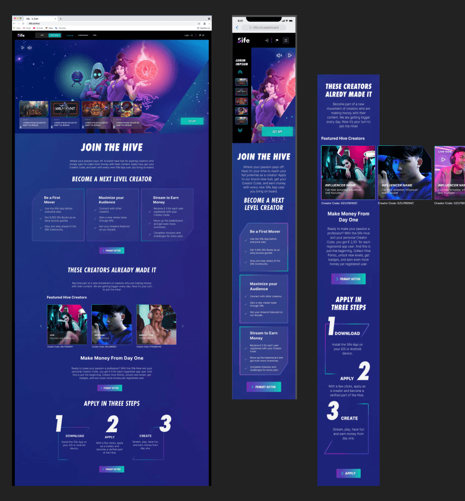 Mockup einer responsiven Website auf Laptop und Smartphone, UX-Design