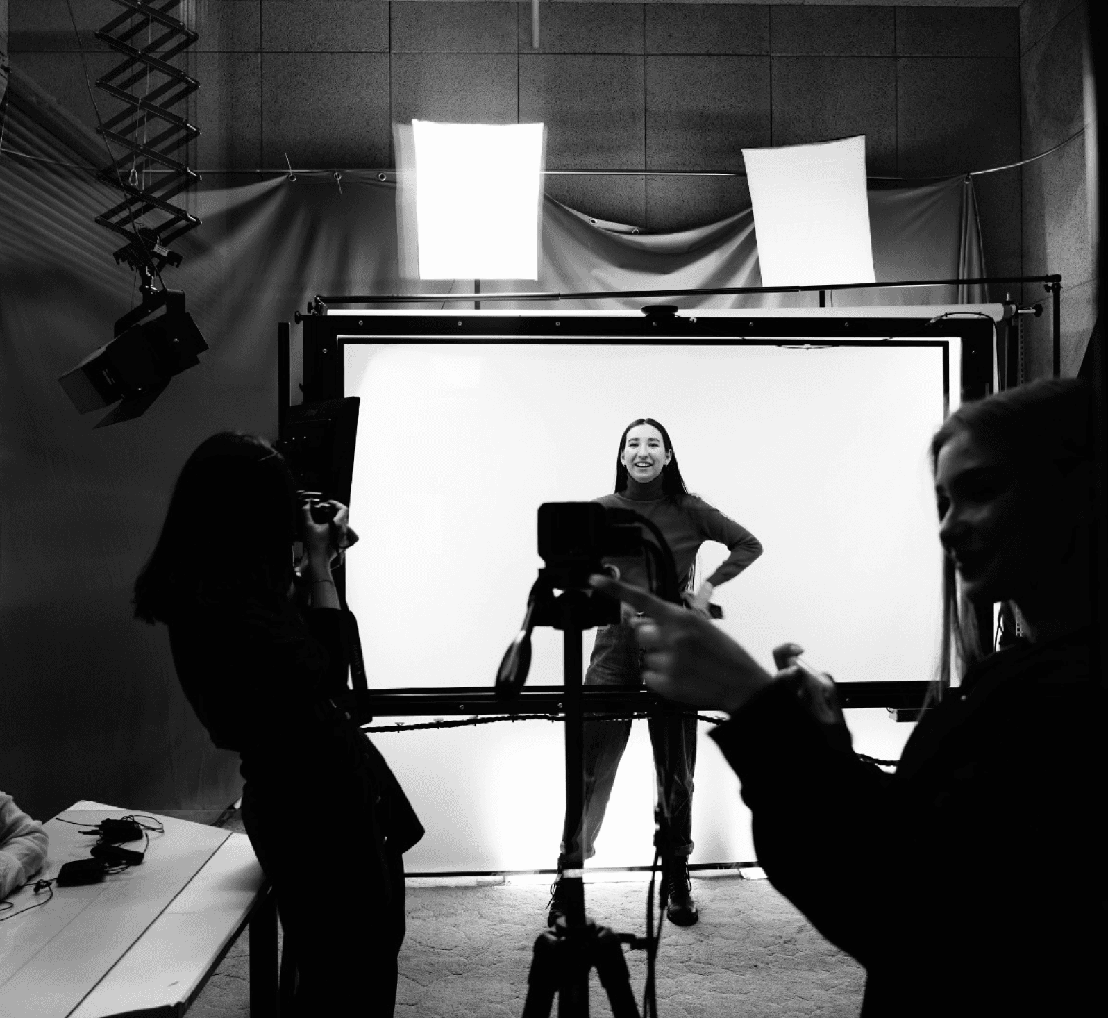 woman in a studio