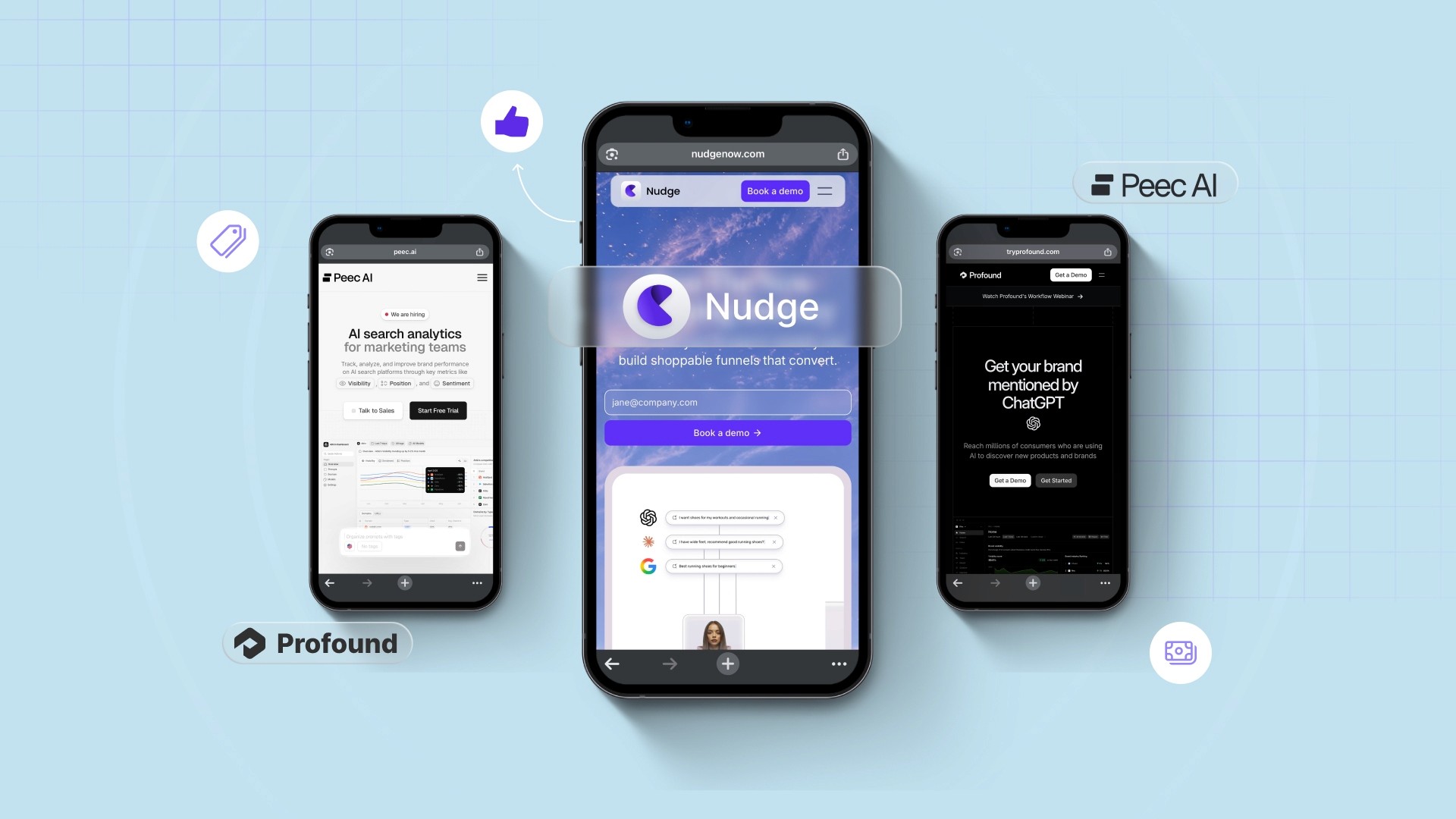 Pricing Comparison: Nudge vs. Profound vs. Peec