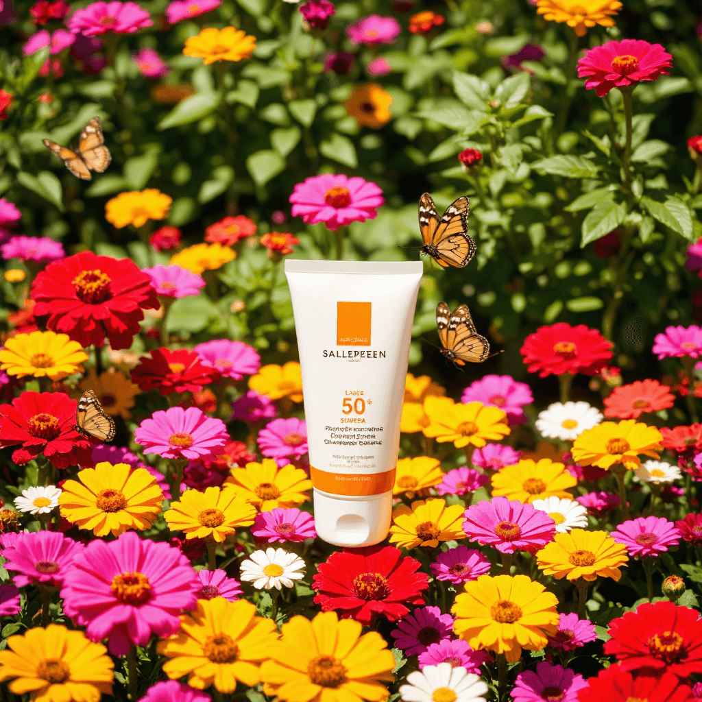 product photography of tube of sunscreen