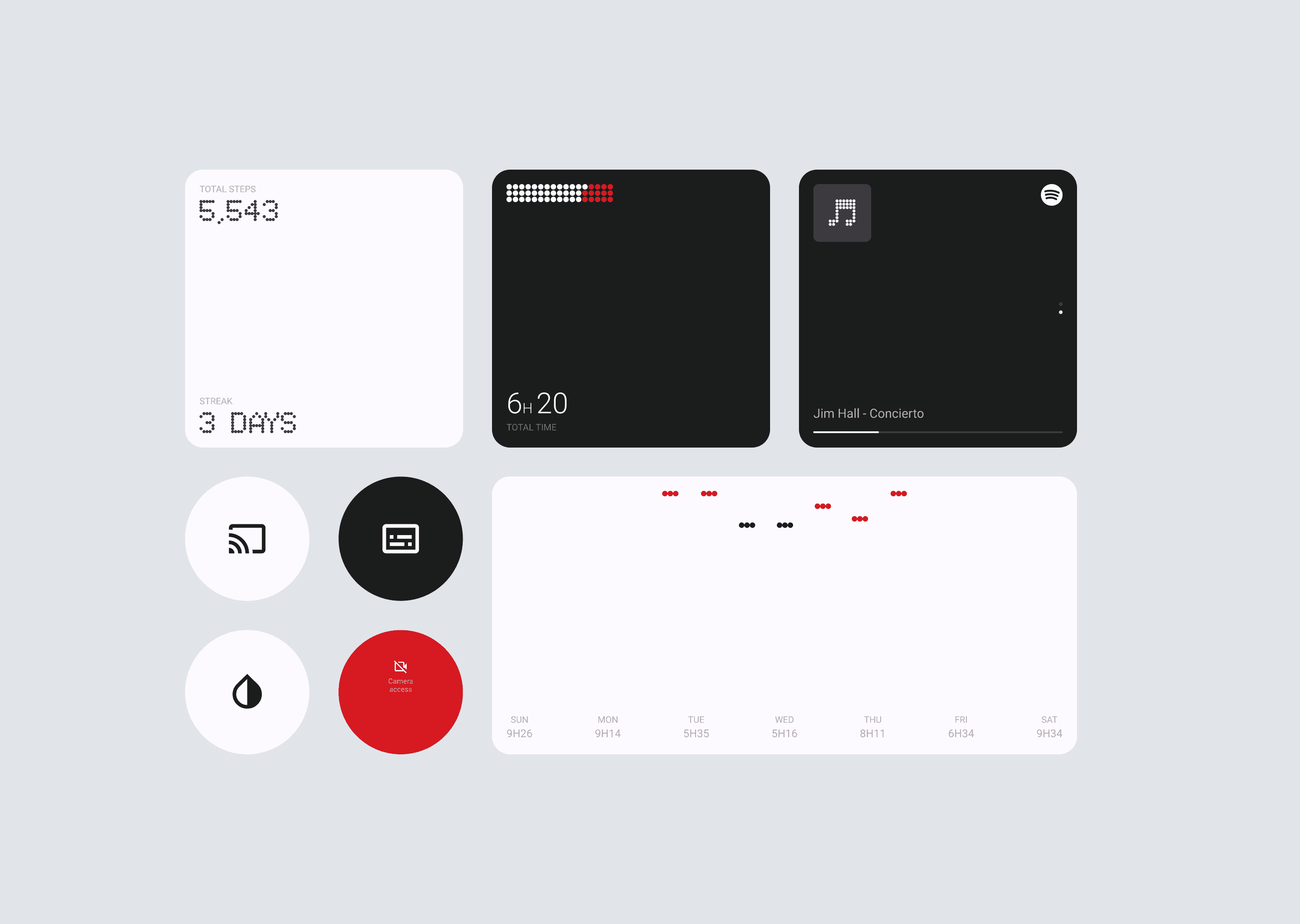 UI minimalistic widgets