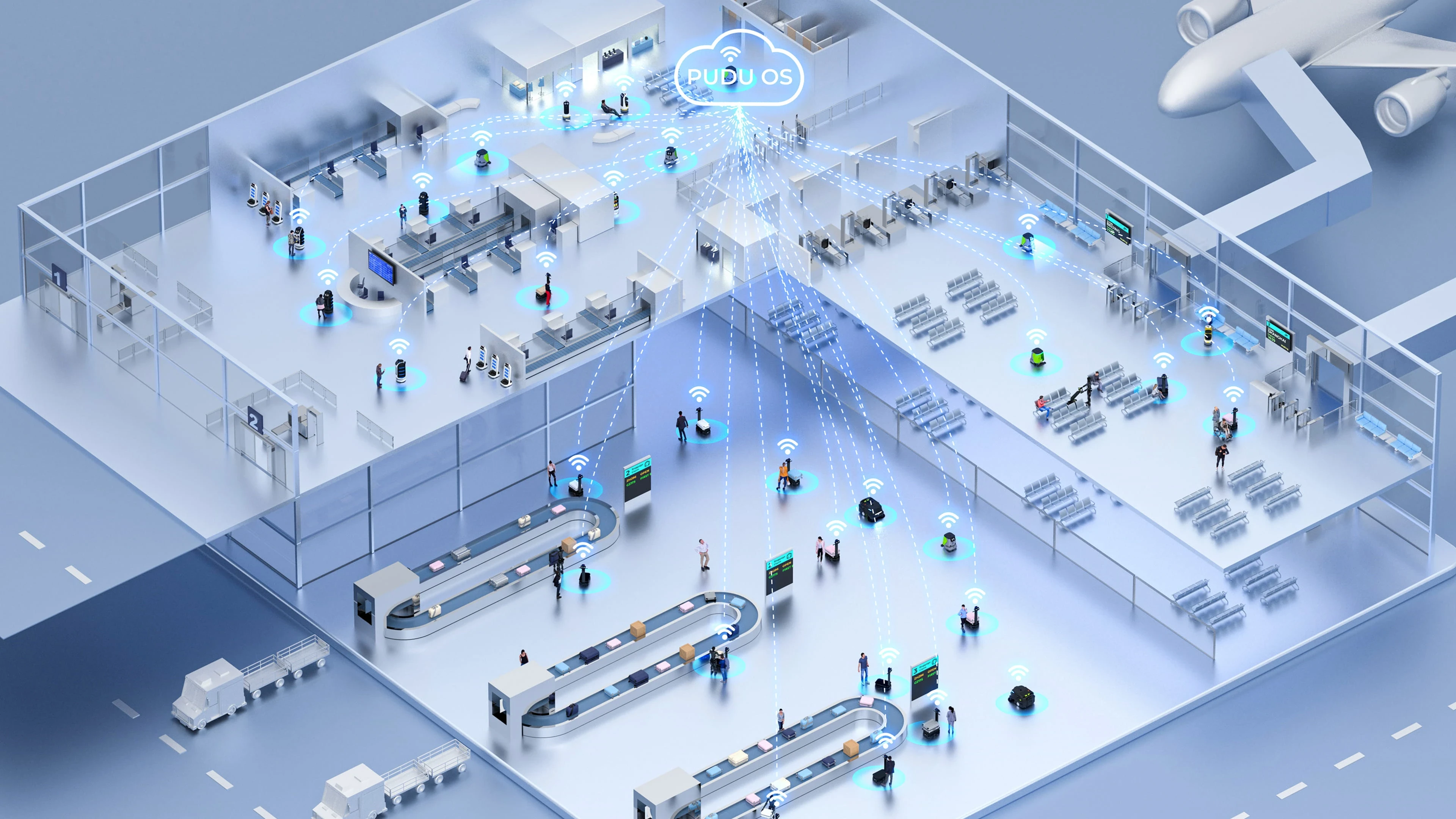 woman holding a phone and man looking at the phone. both are smiling