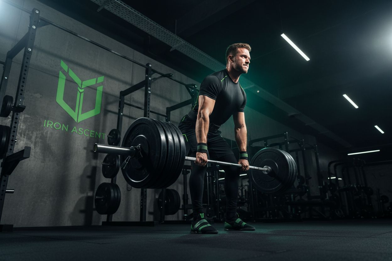 Lifter performing deadlift