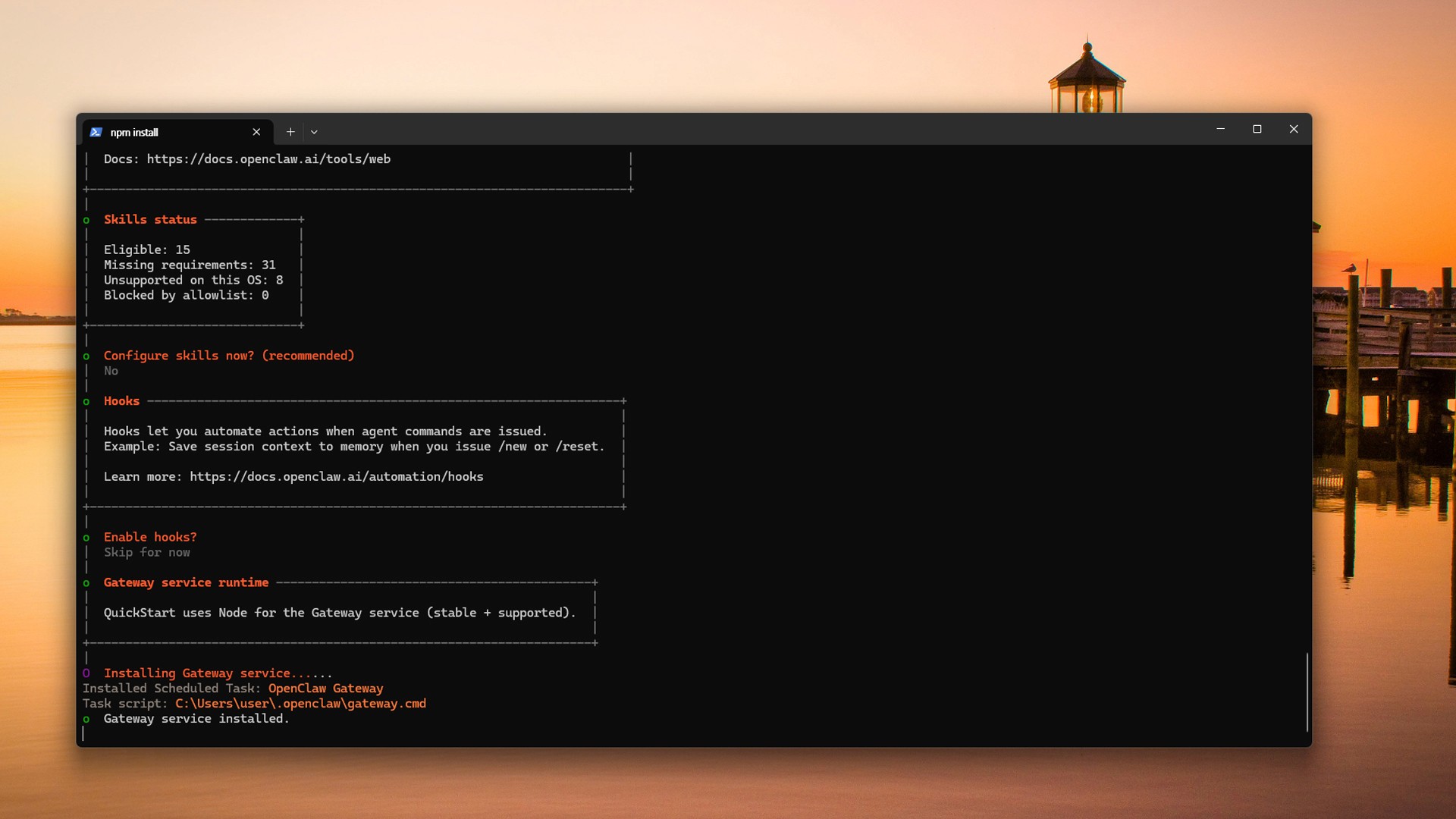 Image caption: For a simple Telegram news briefing automation, skip Skills during the first setup to keep the workflow safer and minimal.