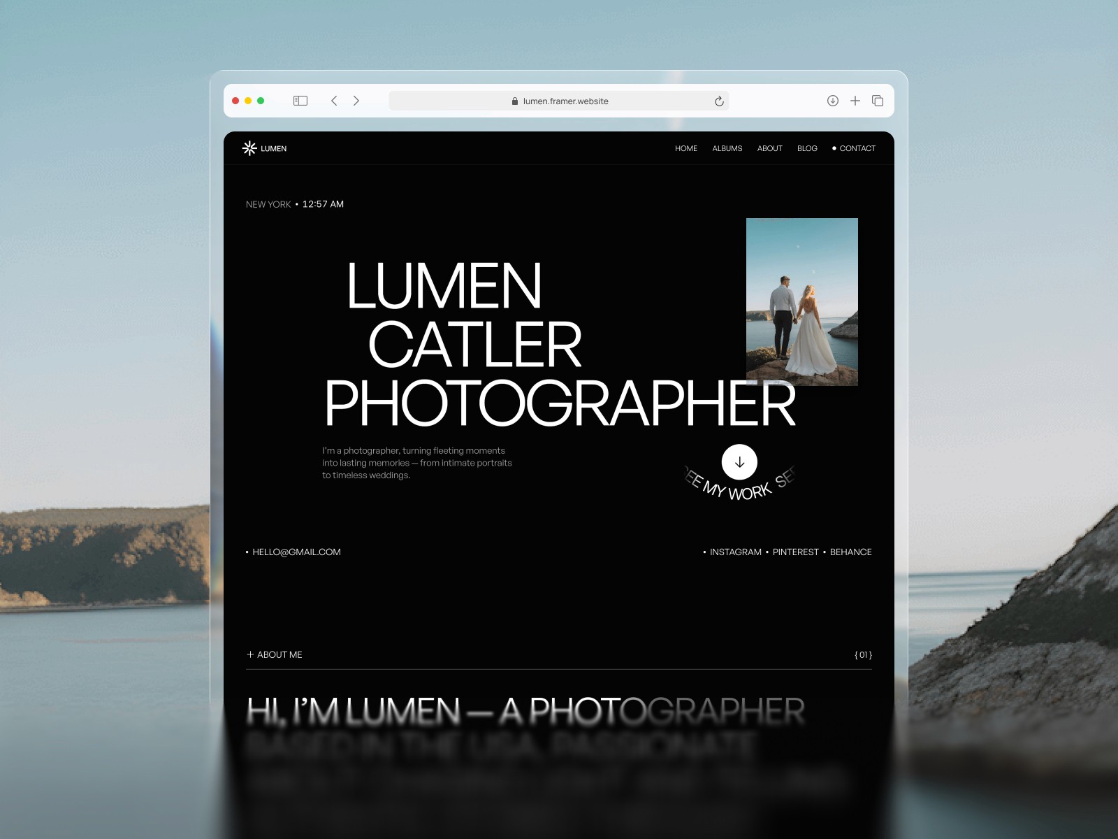 Lumen — 高级暗黑现代作品集网站设计灵感