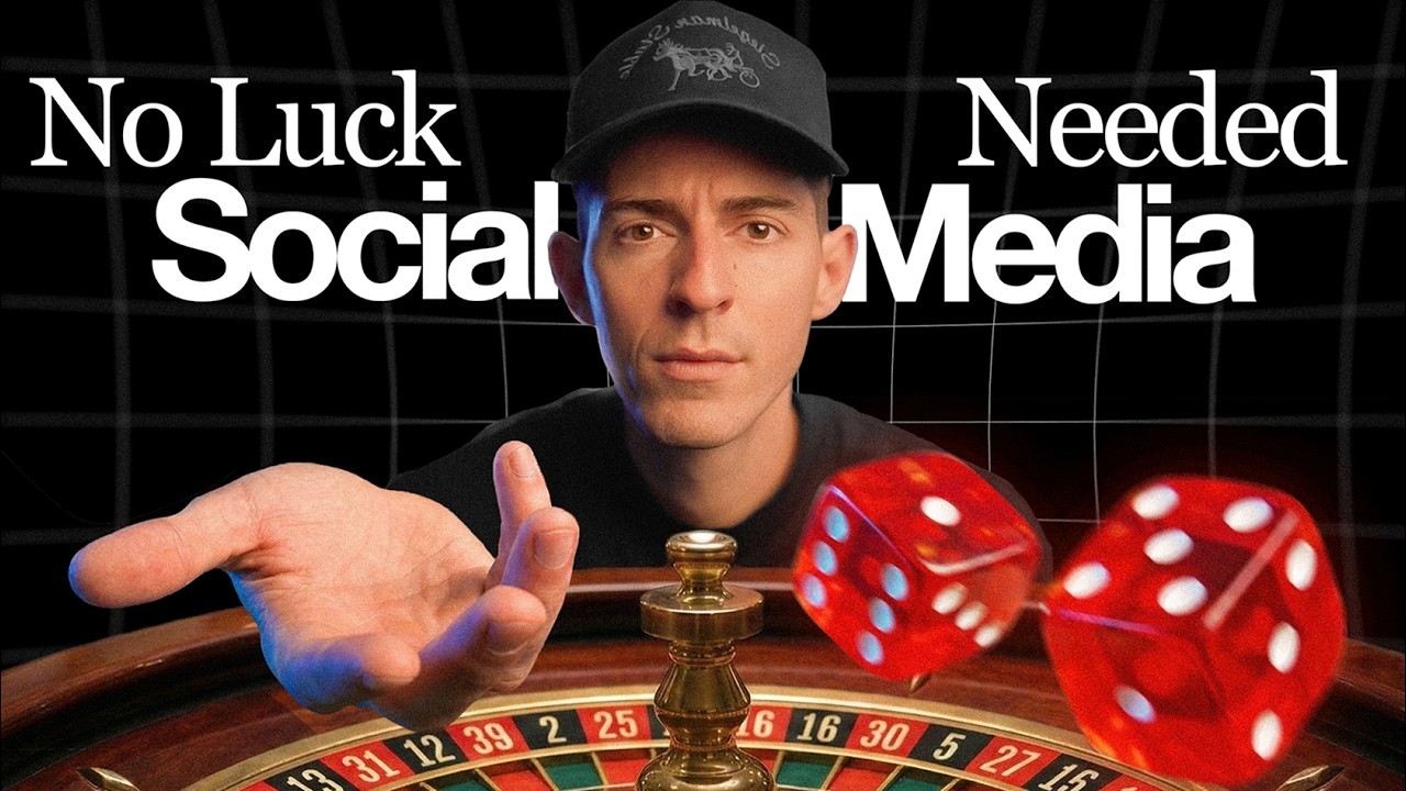 KallawayMarketing-style growth strategy thumbnail with creator, roulette wheel, red dice, and bold headline