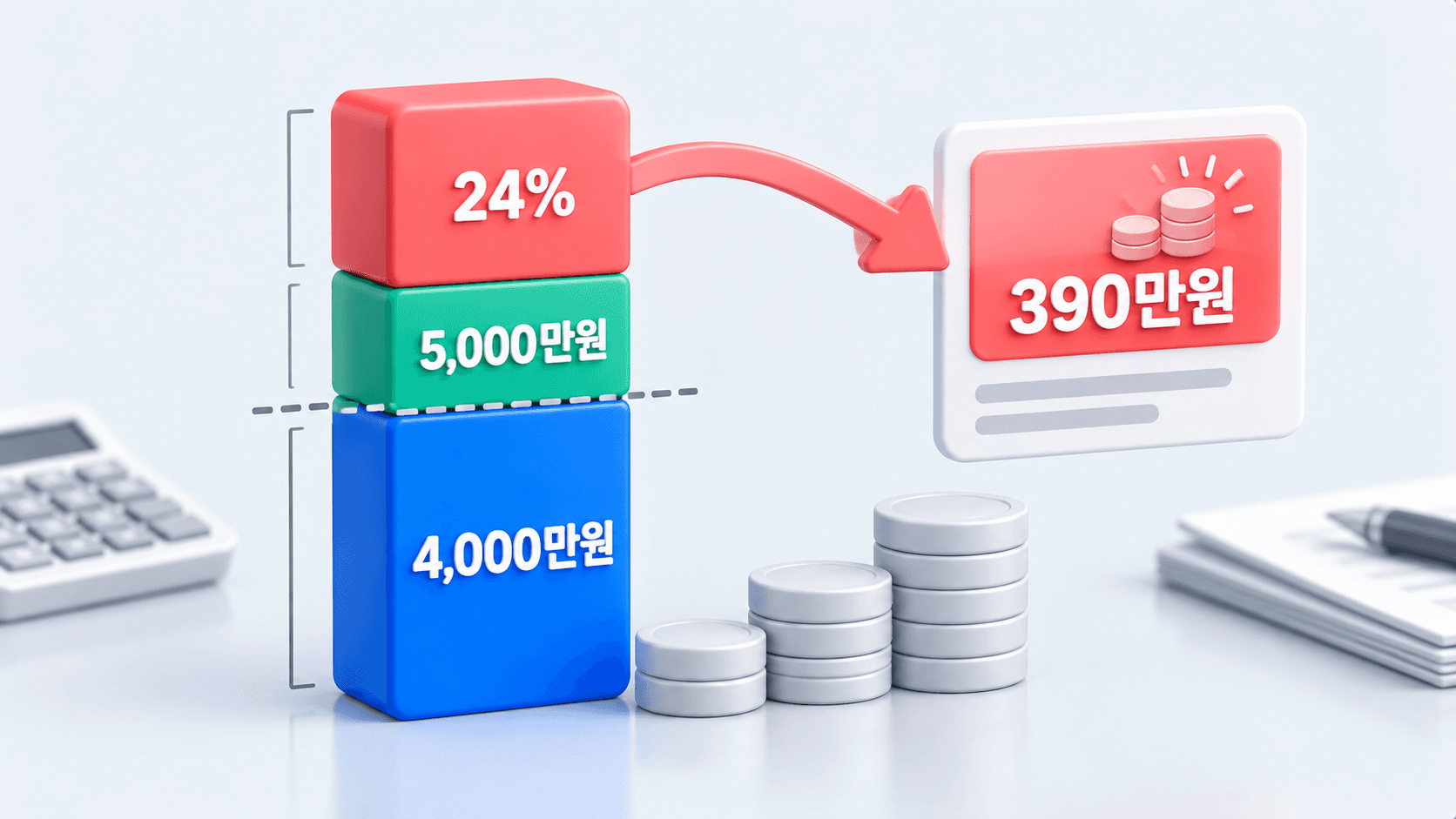 점선 기준선을 넘어 윗칸이 쌓인 세로 막대와 결과 카드