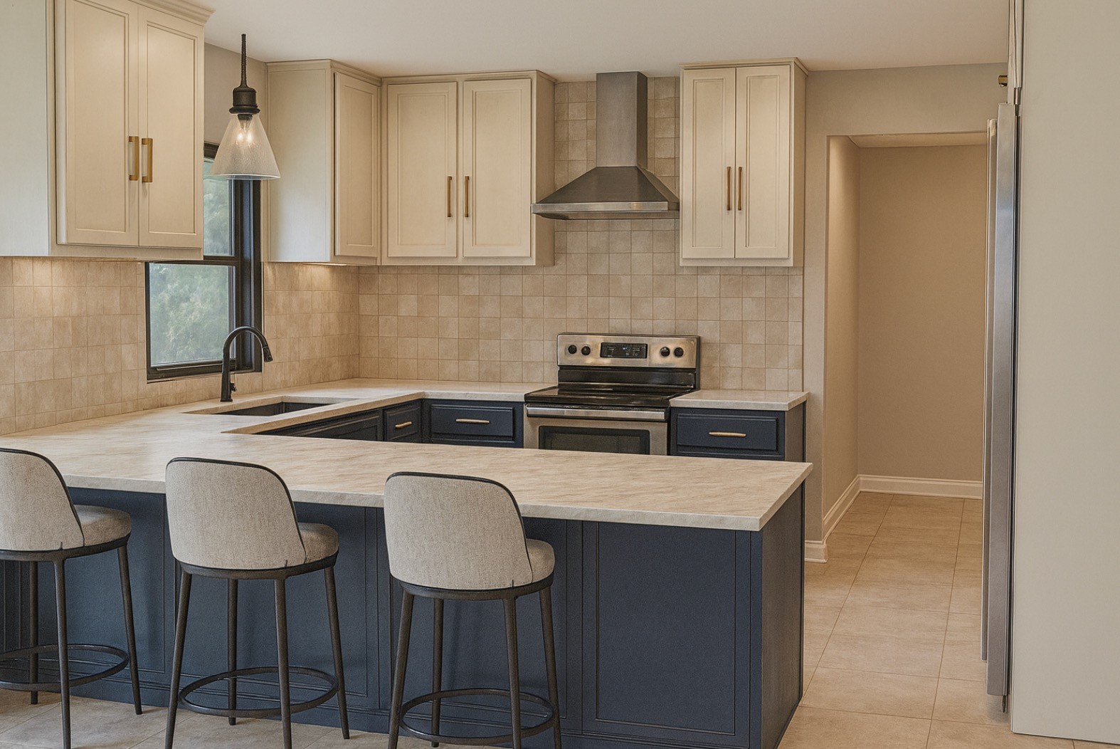 Pipe organ and chairs inside a grand church