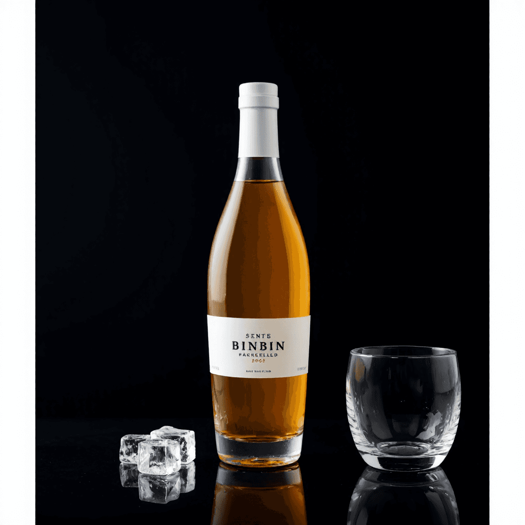 product photography of a bottle of alcoholic beverage