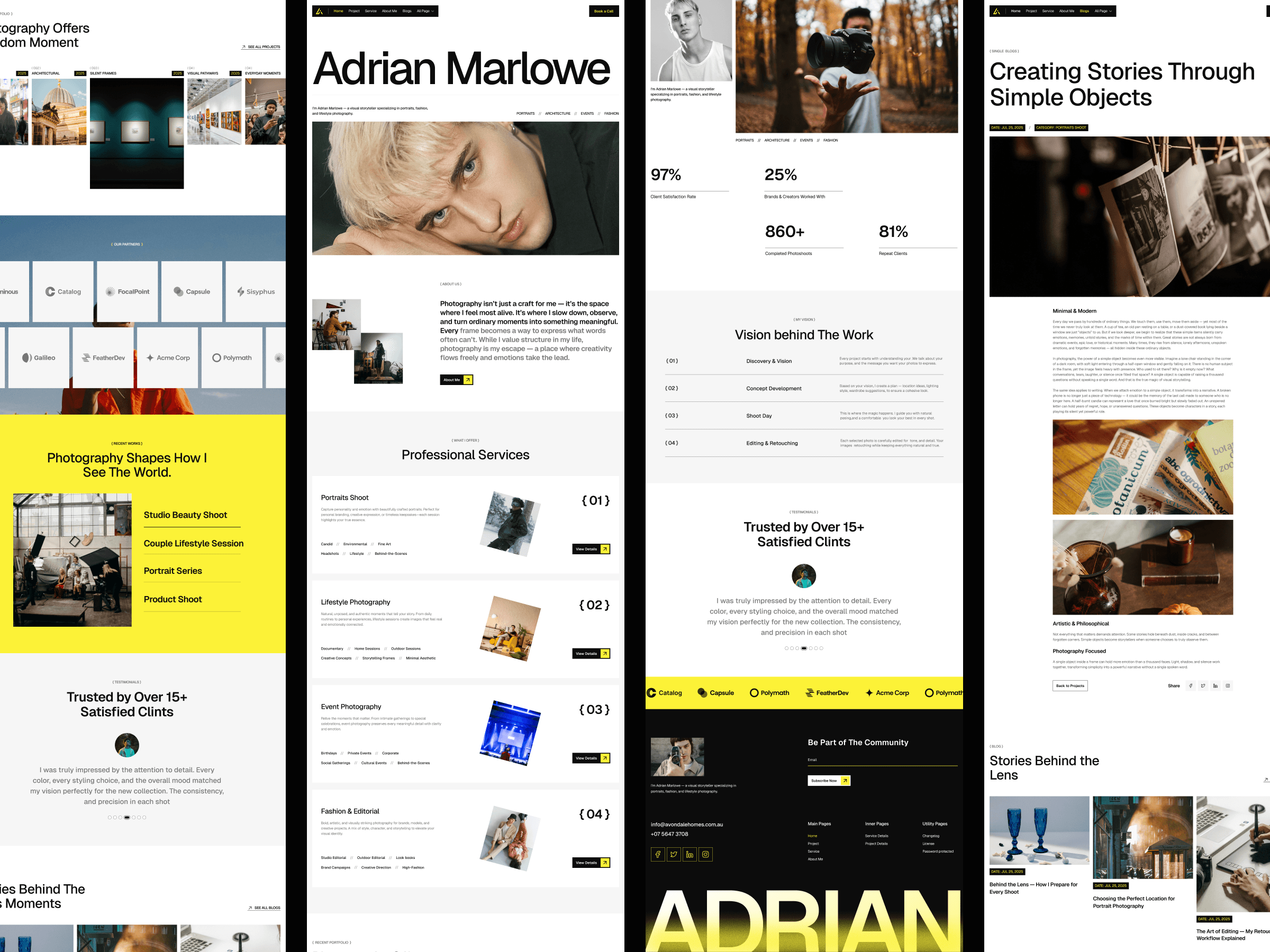 framer photographer template