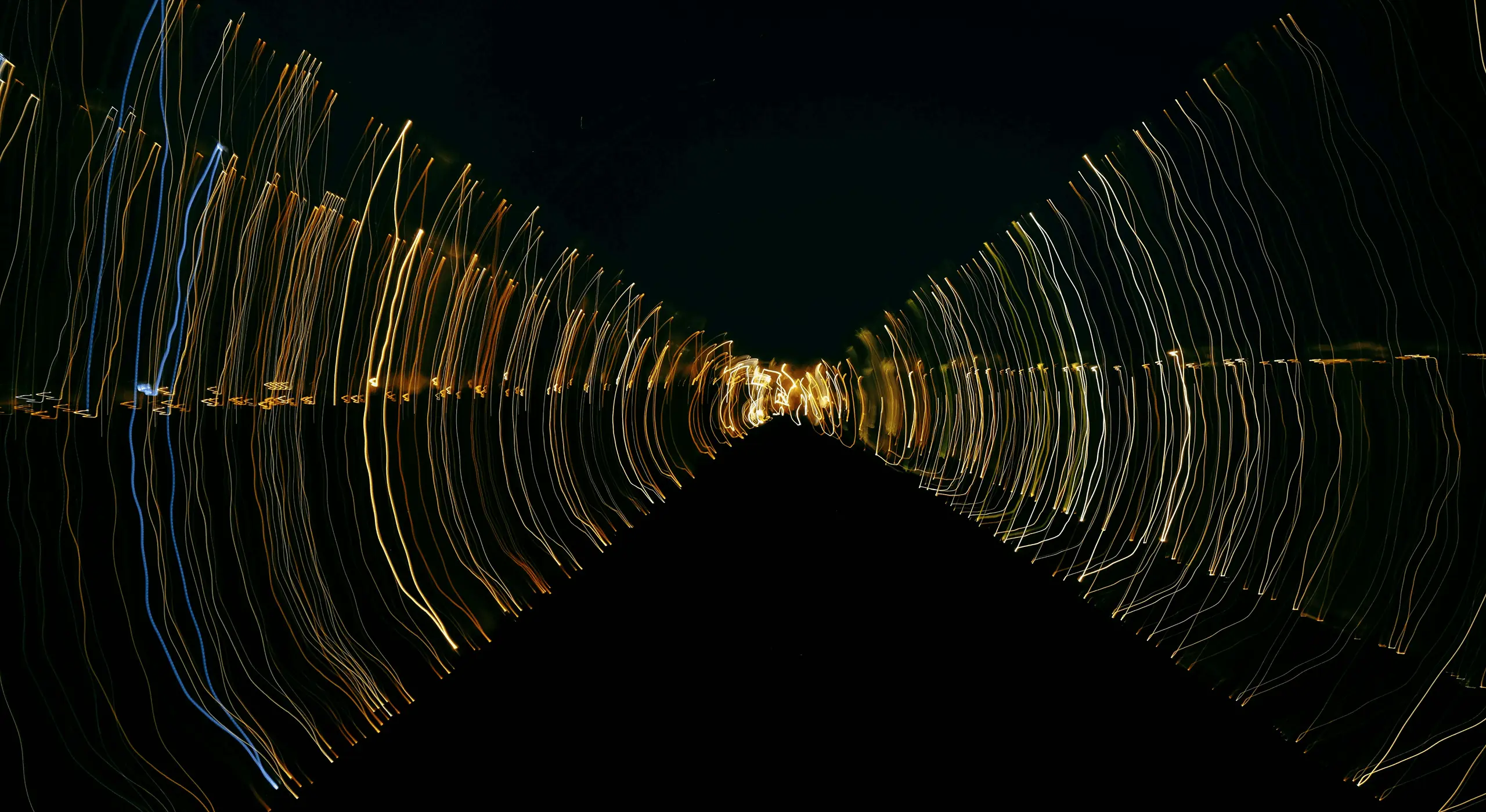 Yellow and Blue Lines Transformation Illustration