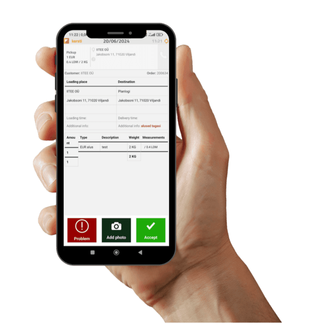 Planlogi autojuhi äpp salvestab nutitelefonis digitaalse kättesaamise kinnituse