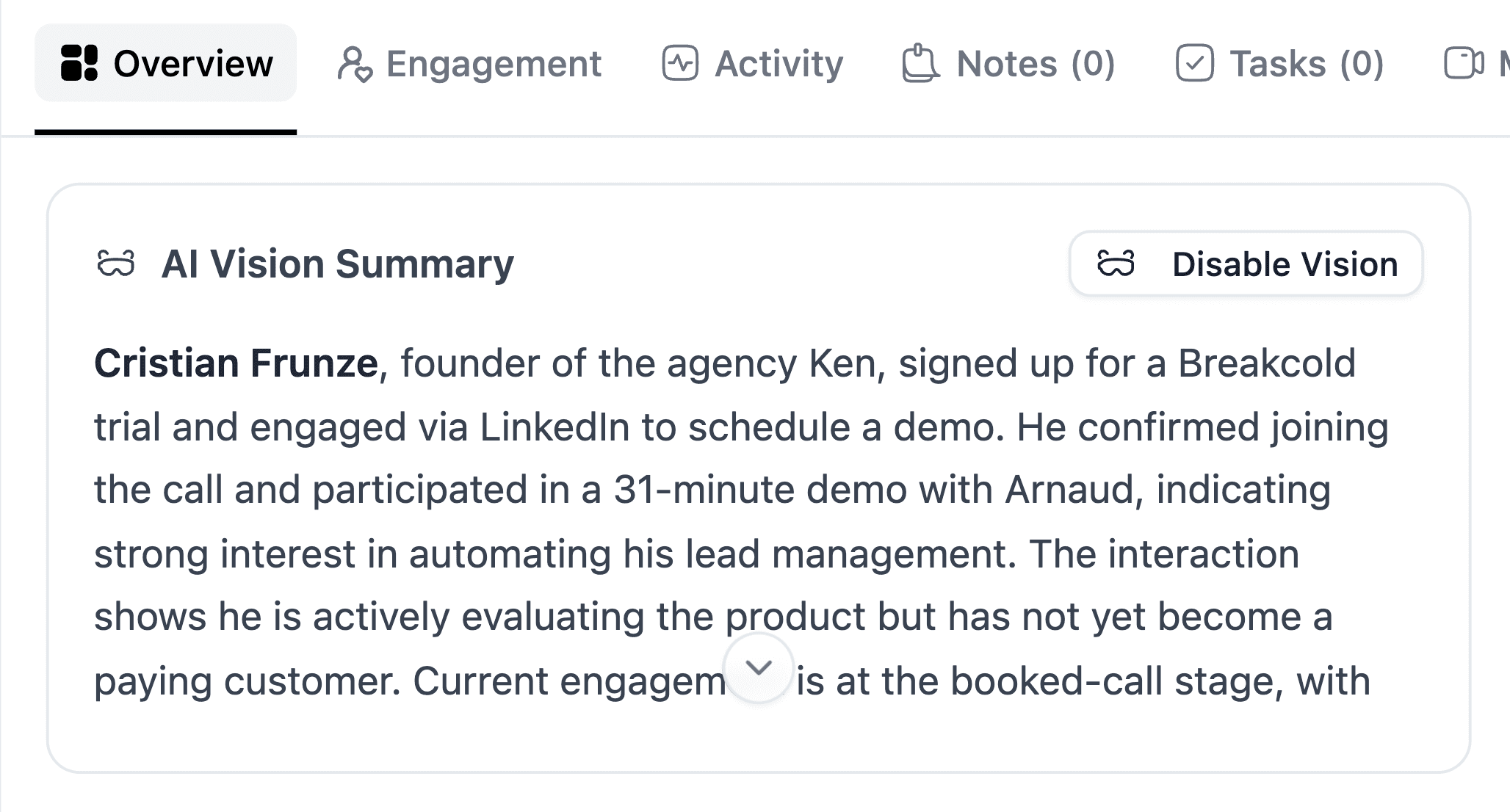 DREAM CRM - AI Summary