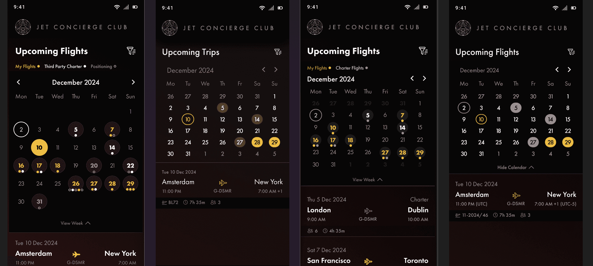 Iterations of the calendar element