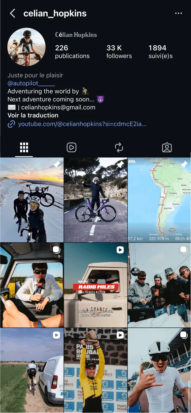 Réseaux sociaux, création de contenu et campagnes d'influence Instagram pour le Mont Ventoux Challenge.