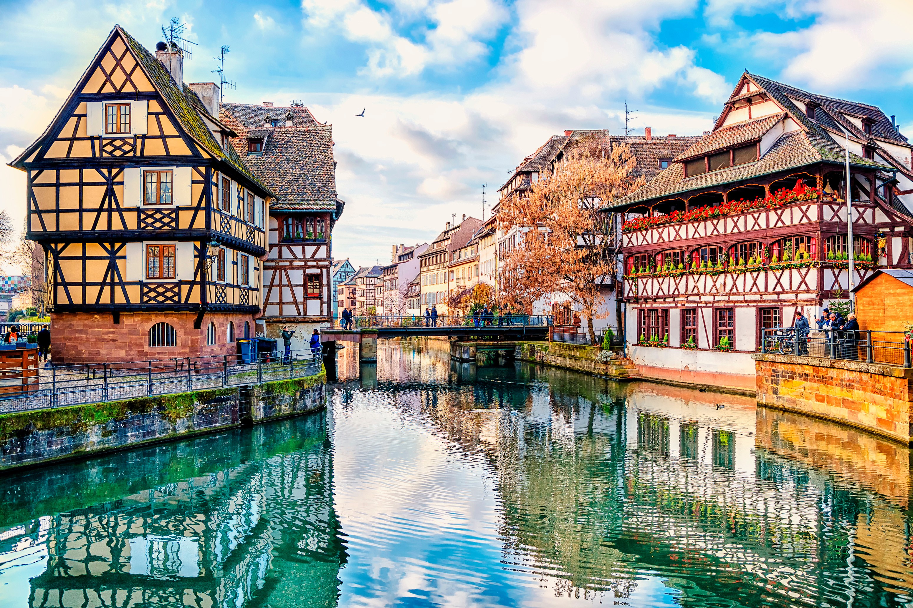 ESN Strasbourg : photographie des maisons traditionnelles dans le quartier des canaux de la Petite France 