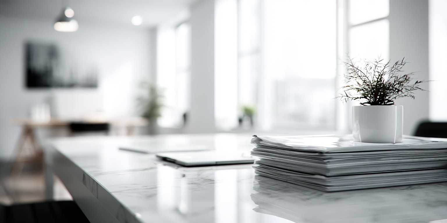 two people in a workspace working on their laptops 