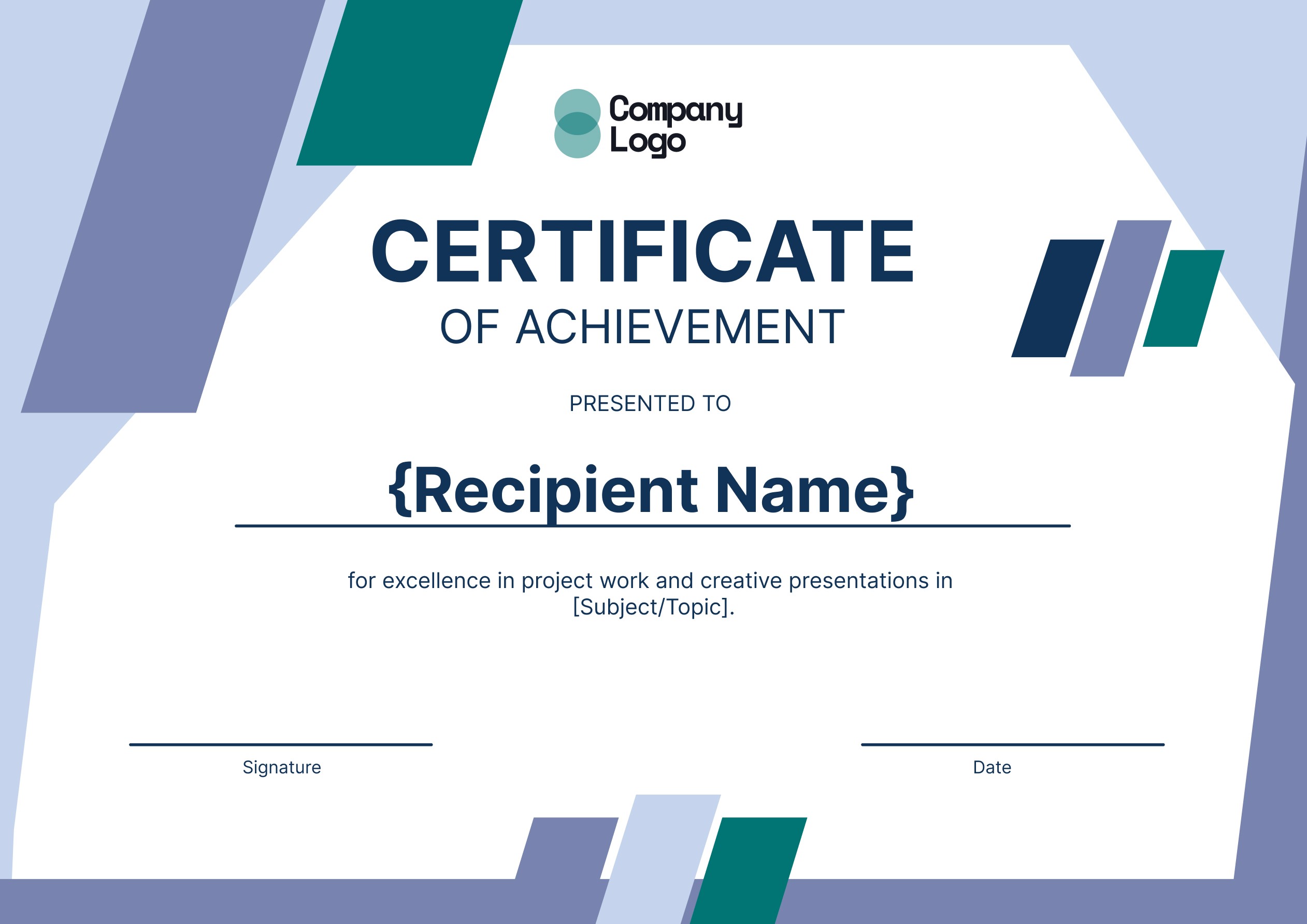 Wauld - Modern academic achievement certificate template