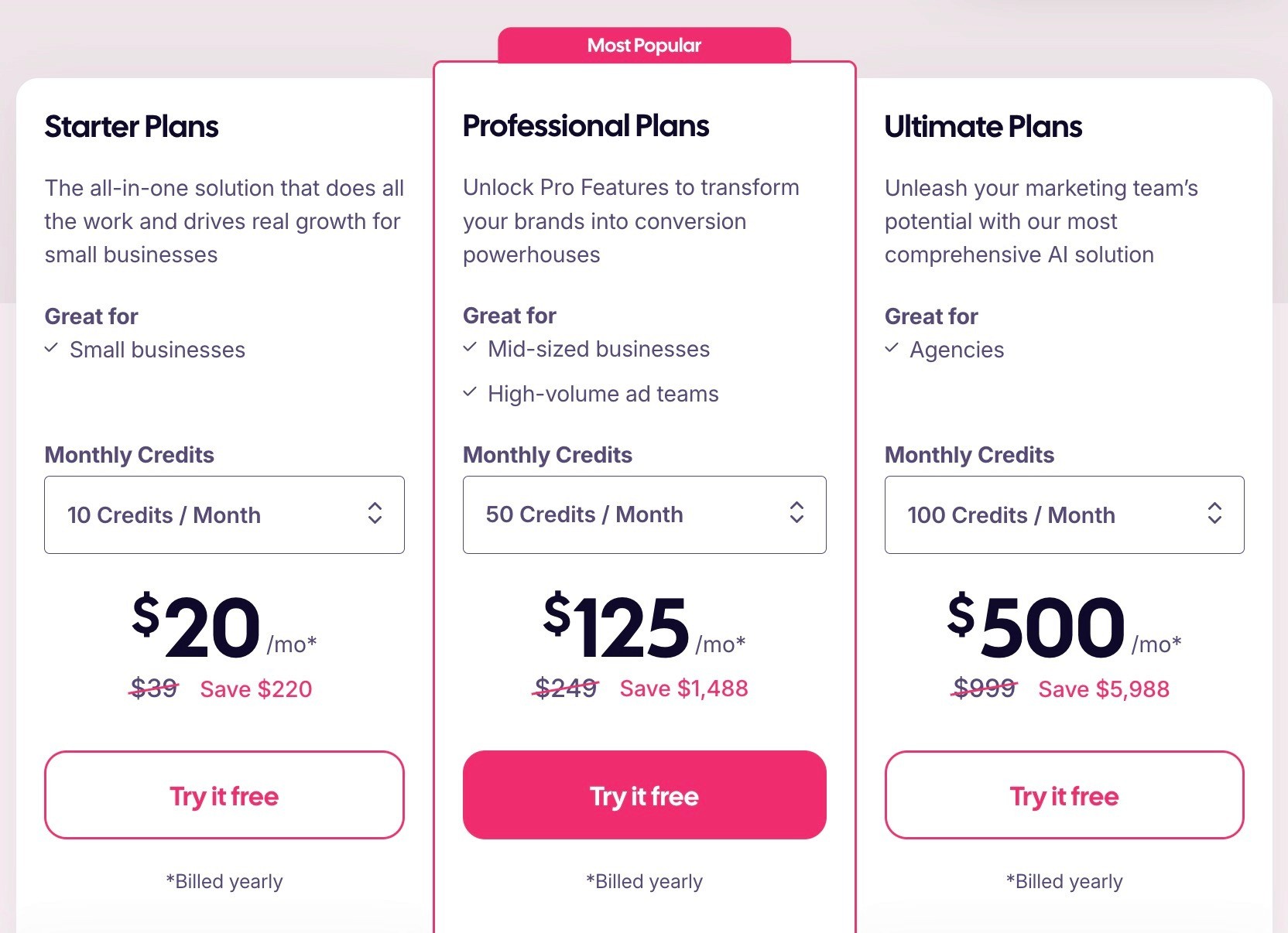 AdCreative.ai Pricing