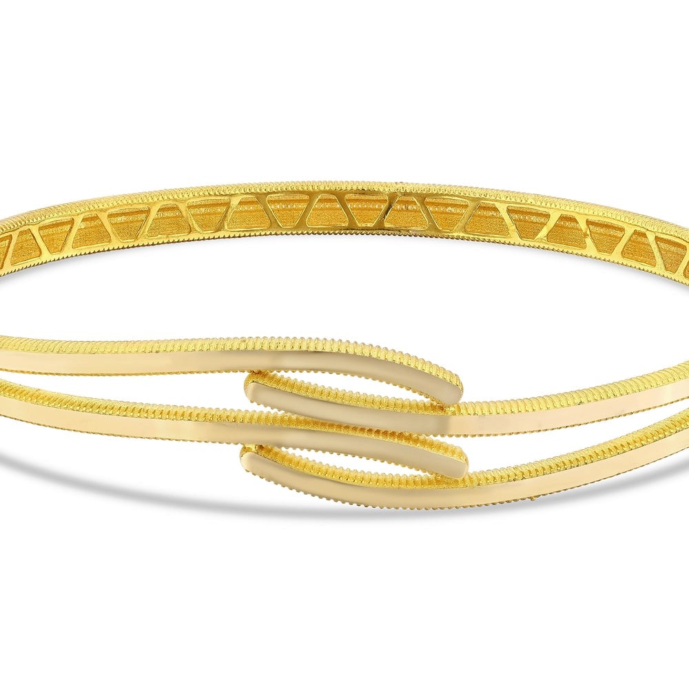 Assos Pırlanta 14 Ayar Altın Modern Tasarım Kelepçe Bilezik