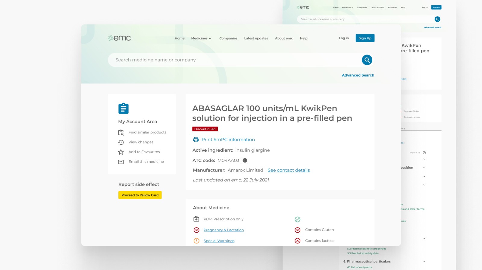 Tablet showing Bloomy UI