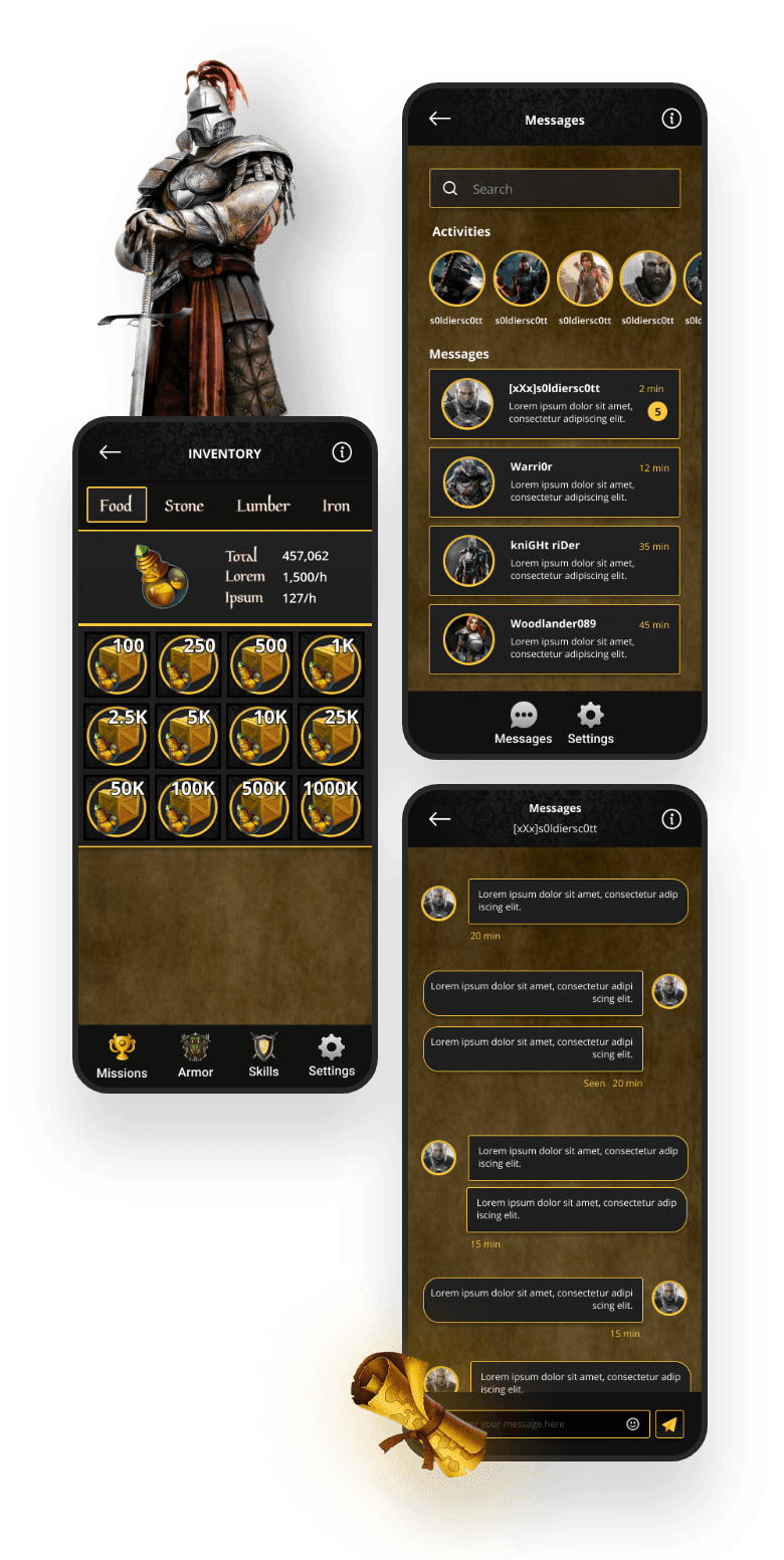 Mobile Screen Designs of this project.