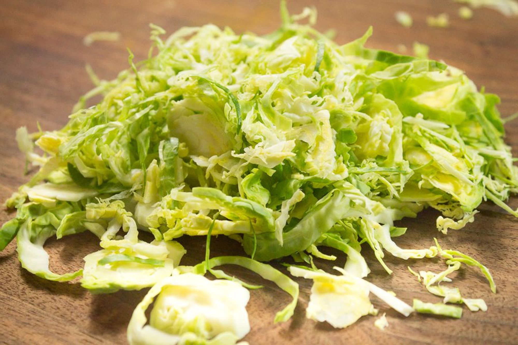 thinly sliced brussels sprout