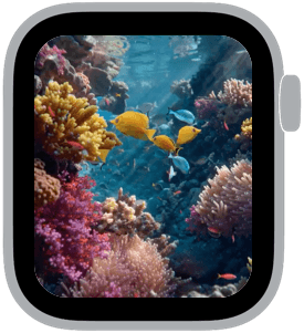 fish city Apple Watch face preview 1 featuring stylized colors and artwork.