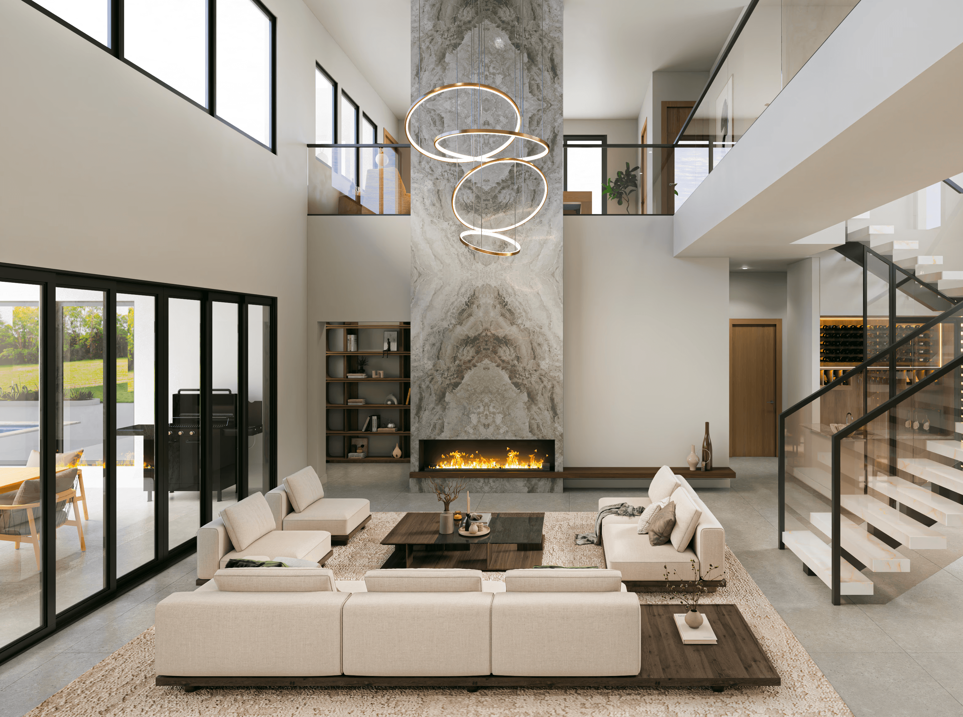 planters with plant near area rug inside room