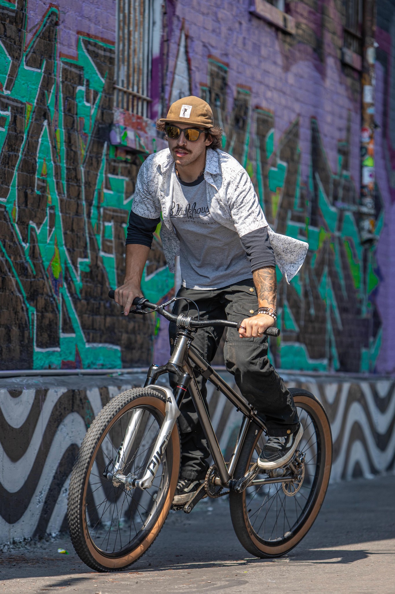 Navarro Guerra Riding Bike Downtown 