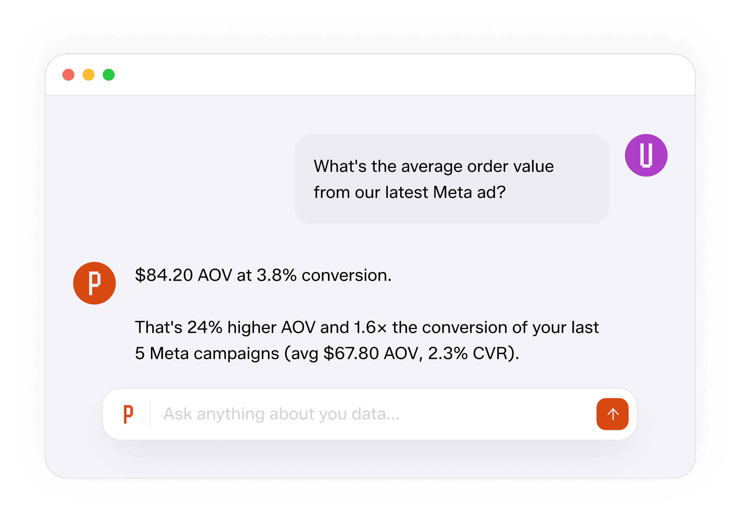 Poterna analytics dashboard showing privacy-friendly traffic data generated via chat.