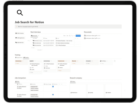 This is a Cover to Job Search a Notion Template