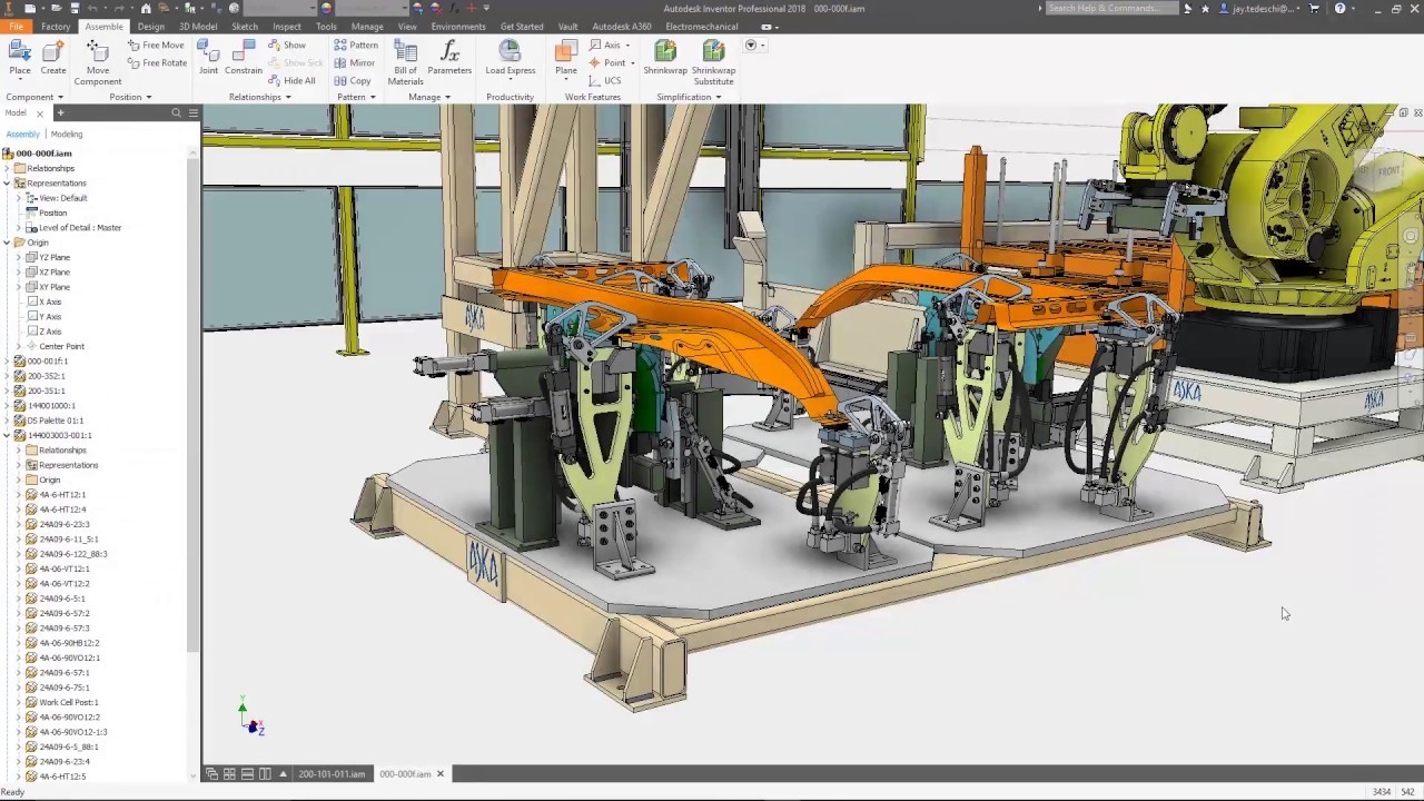 Product design on AutoCAD running on a cloud computer