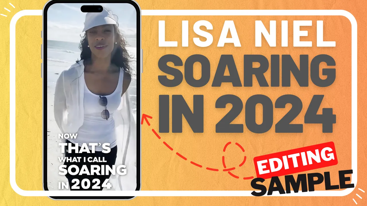 Motivational short form video editing for a transformational speaker