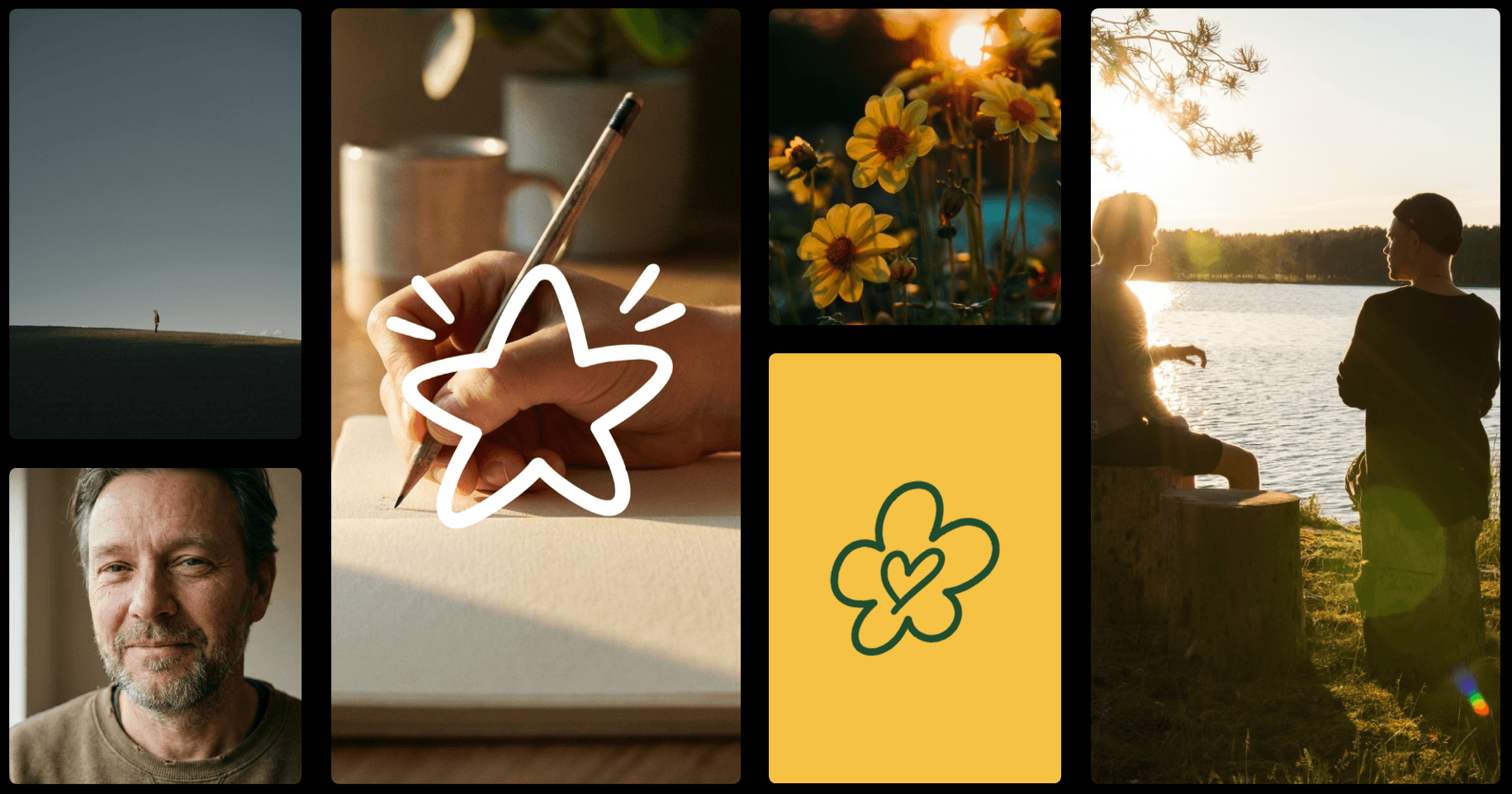 Streetside billboard with flyposters of the Batch.Works brand and illustrations