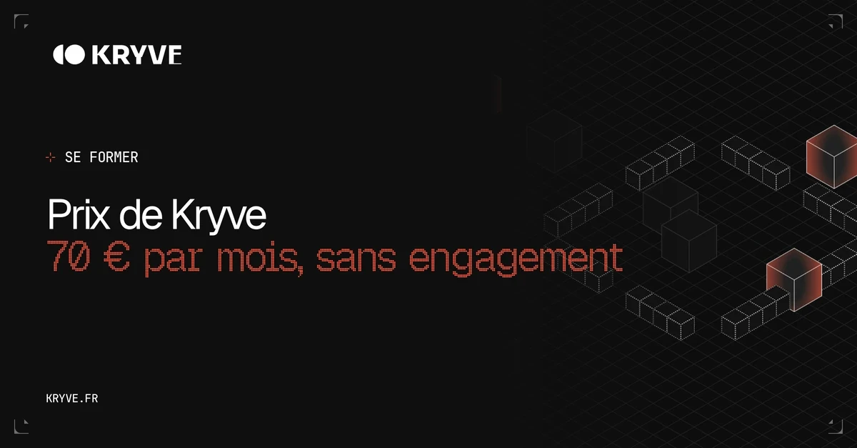 Prix de Kryve : 70 € par mois, sans engagement