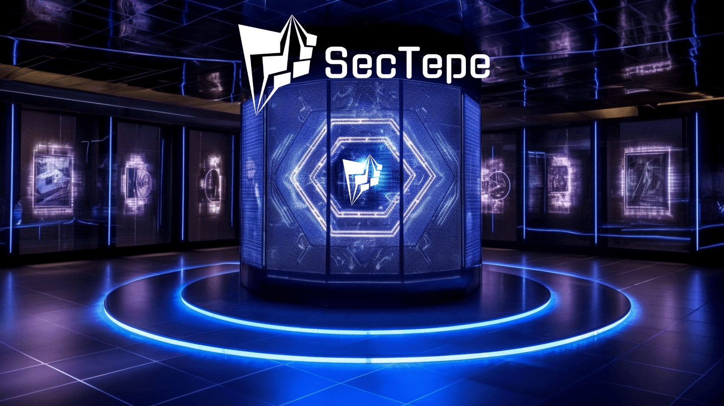 Cybersecurity team at work, holographic screens display data; BSI emblem in the background.