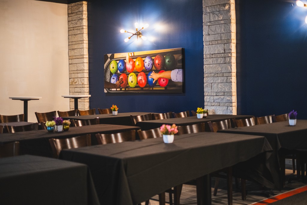 Blue wall event room