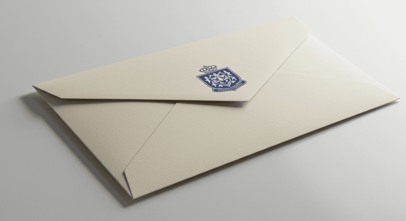 An unconditional offer sent by a university in UK