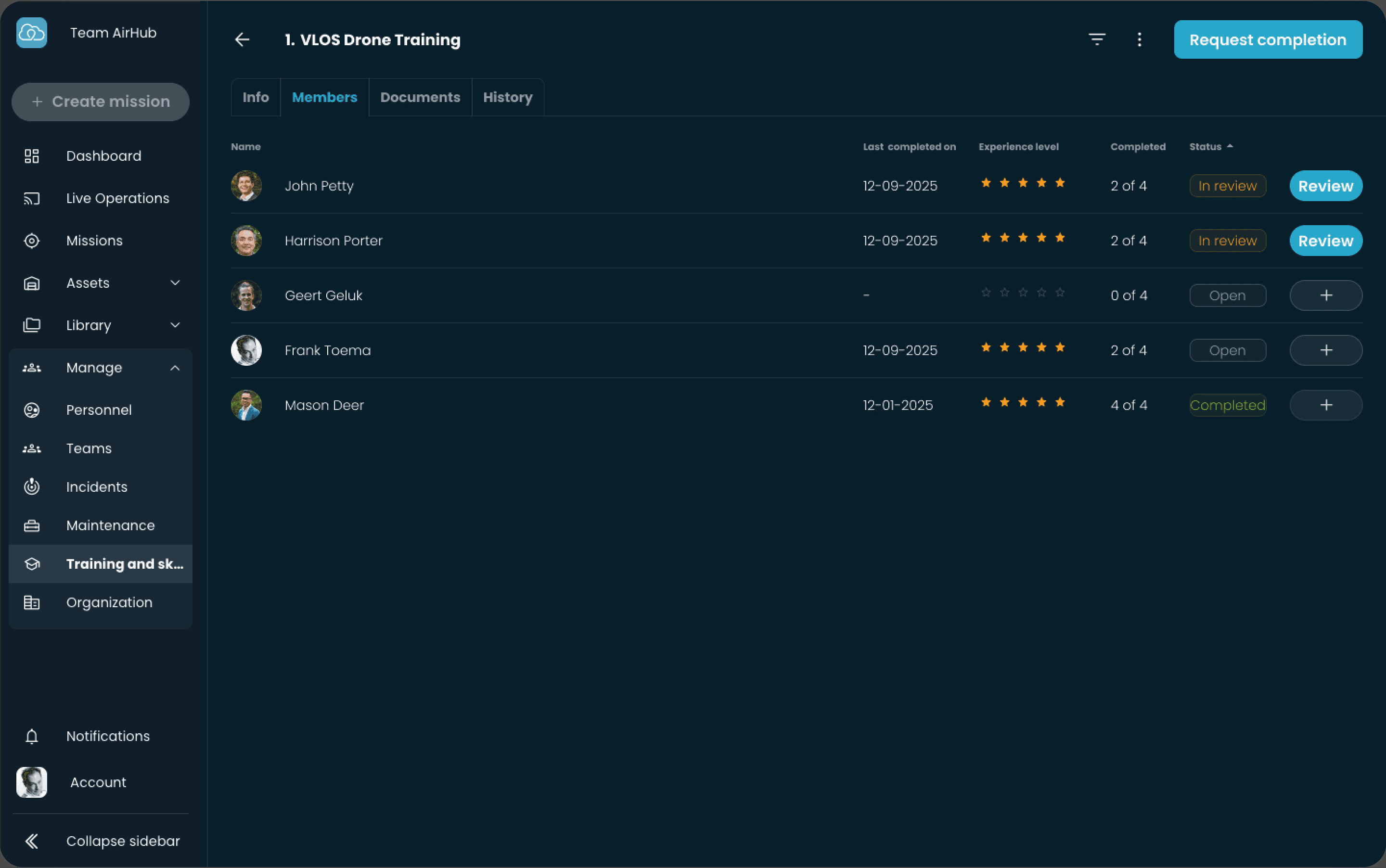 Benutzeroberfläche - Schulung und Fähigkeiten