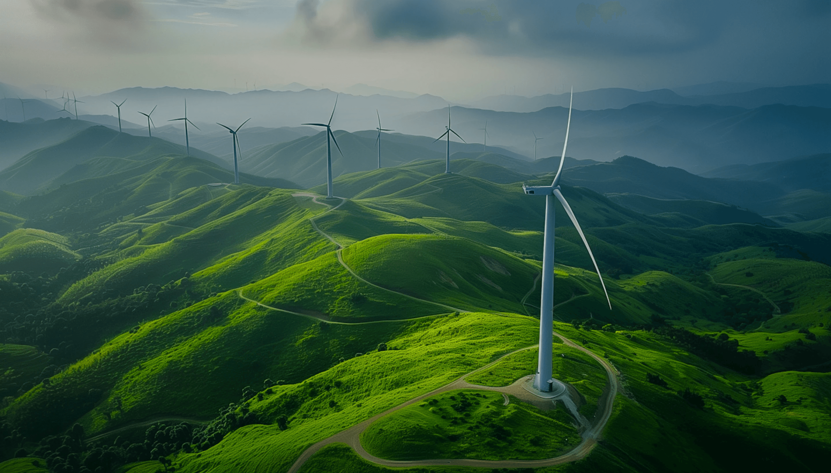 Dynamic picture of a cyclist riding downhill