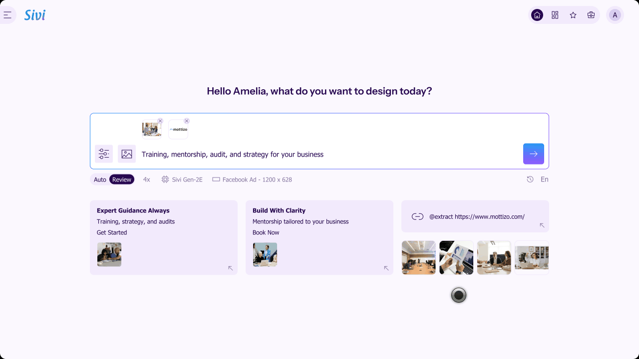 Facebook ads by AI design generator