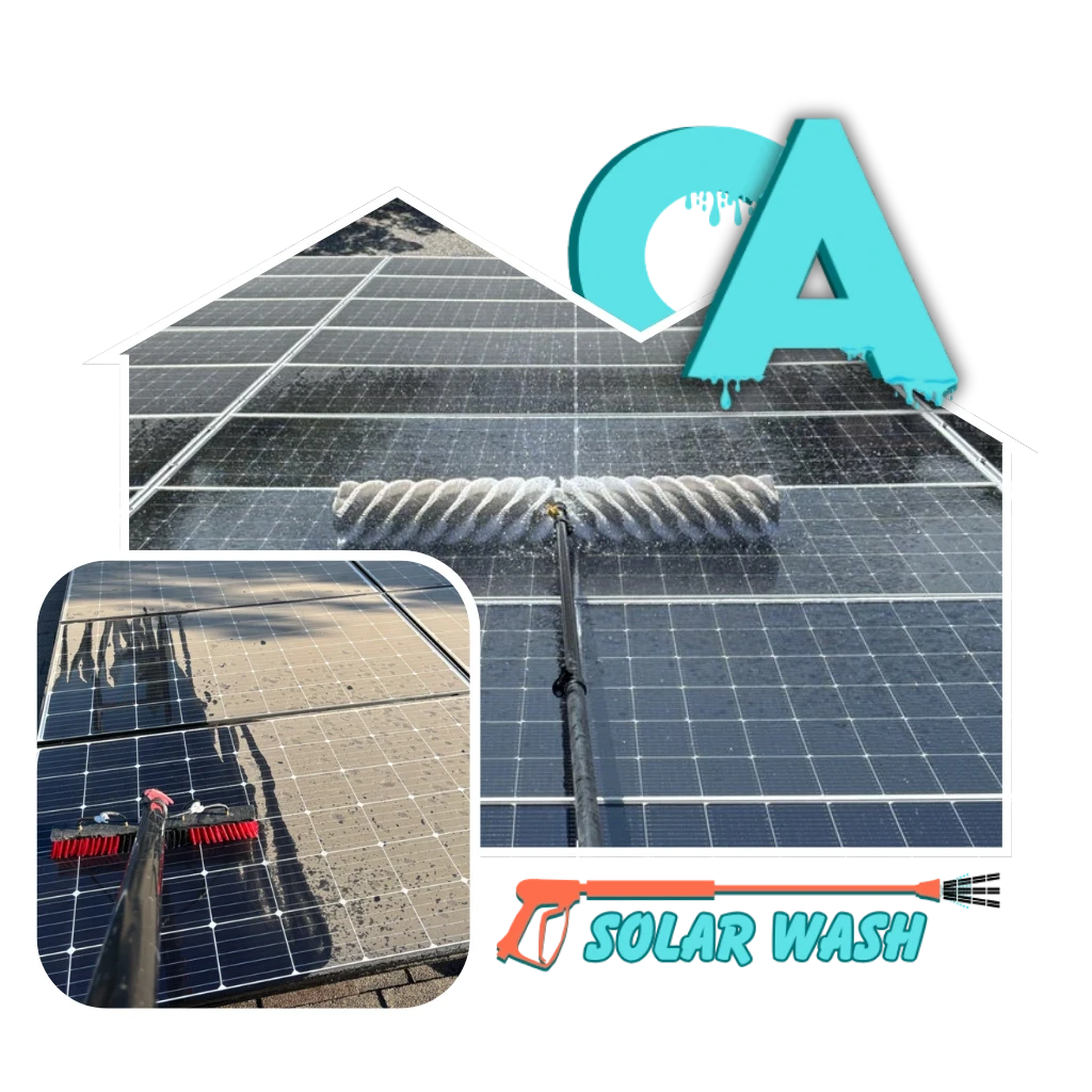 Solar panel cleaning in Fresno and Clovis CA by CA Solar Wash using purified water for maximum energy output