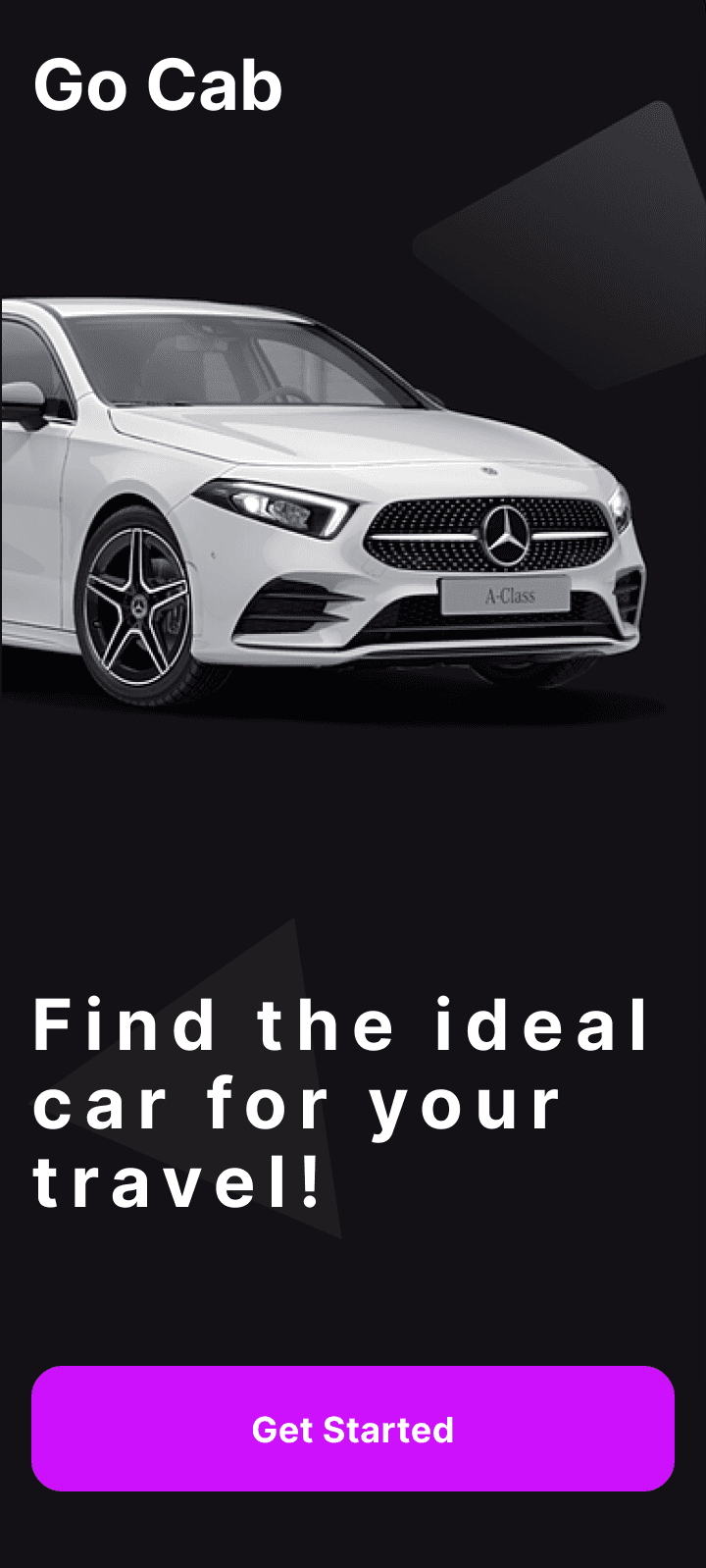Cab booking mobile app UI design concept with ride selection and user flow screens