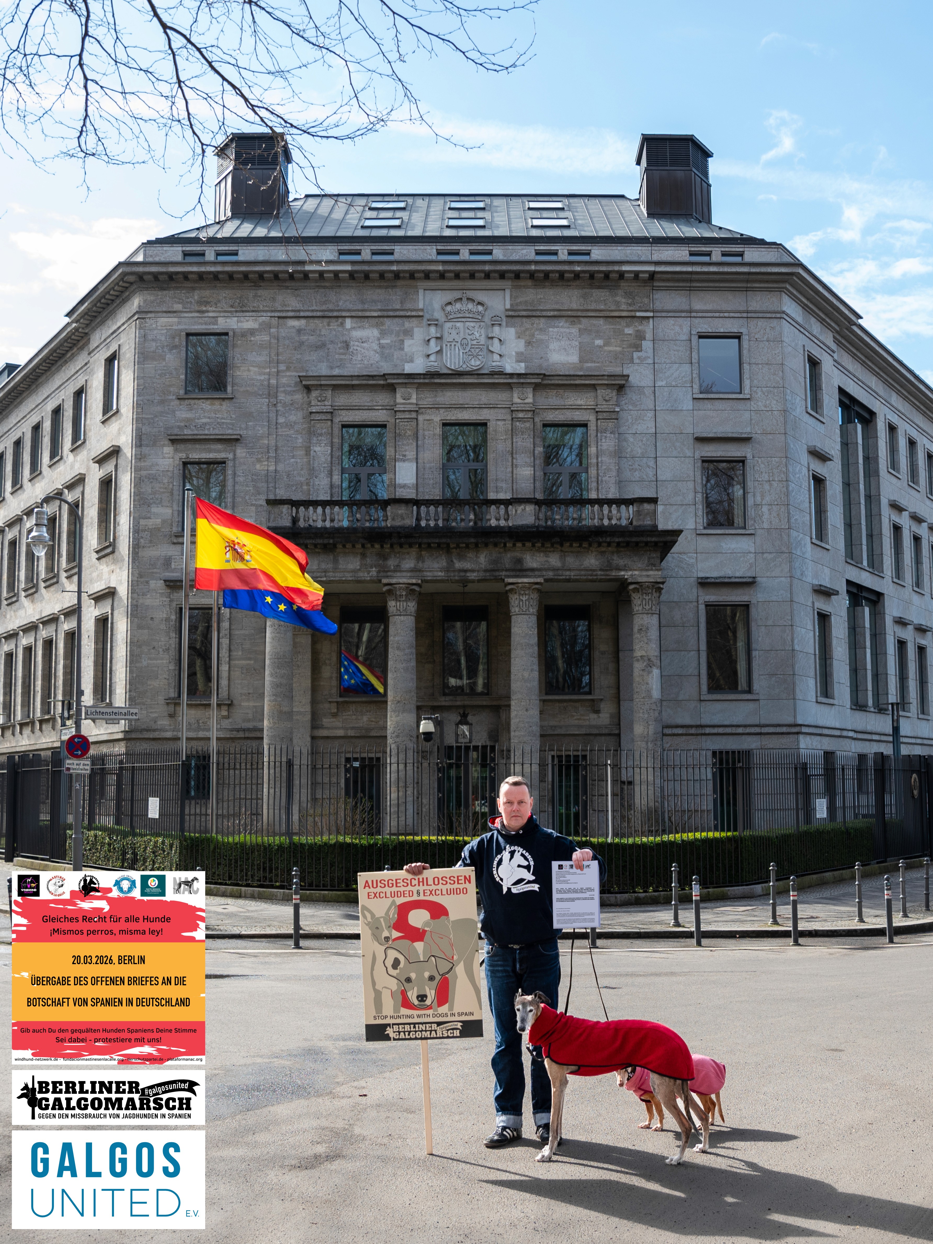 Übergabe des offenen Briefes an die Spanische Botschaft in Berlin