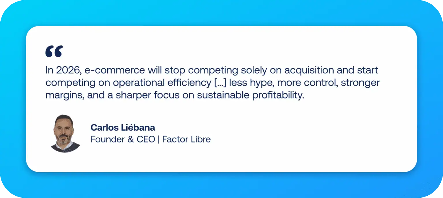 Carlos Liébana Anero, Director at Factor Libre, on the shift from growth-at-all-costs to operational efficiency in e-commerce