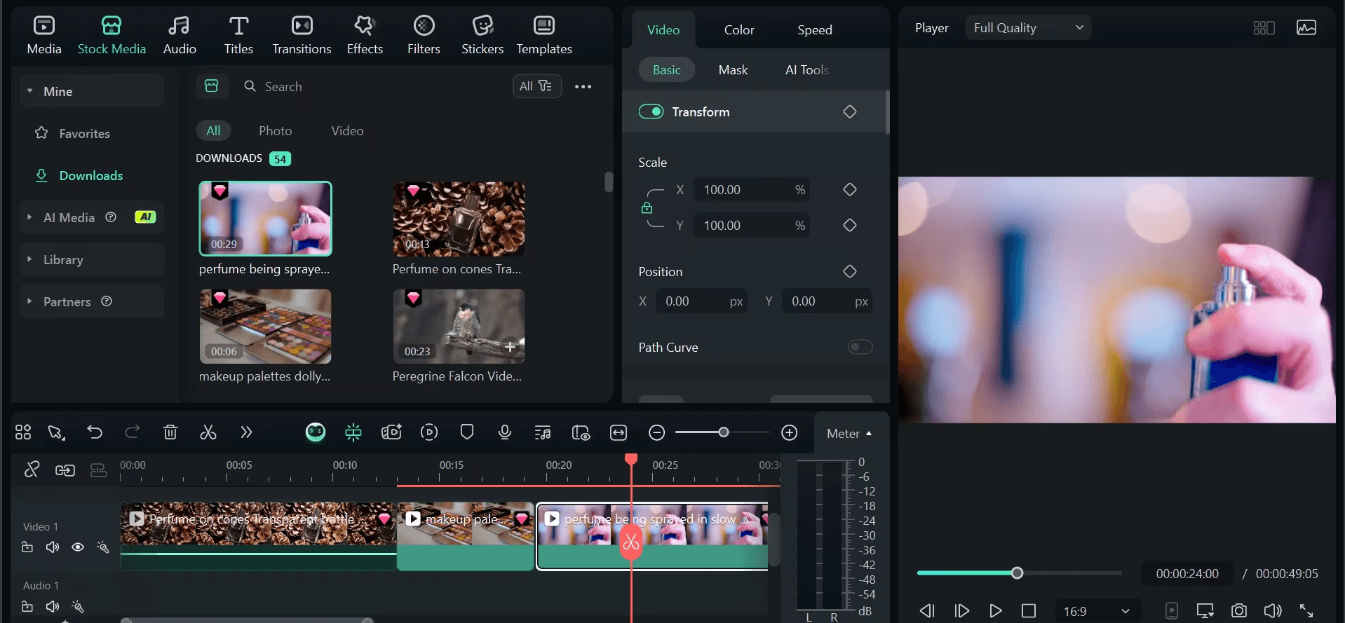 Image features a video editing workspace -  Faceless Content Ideas