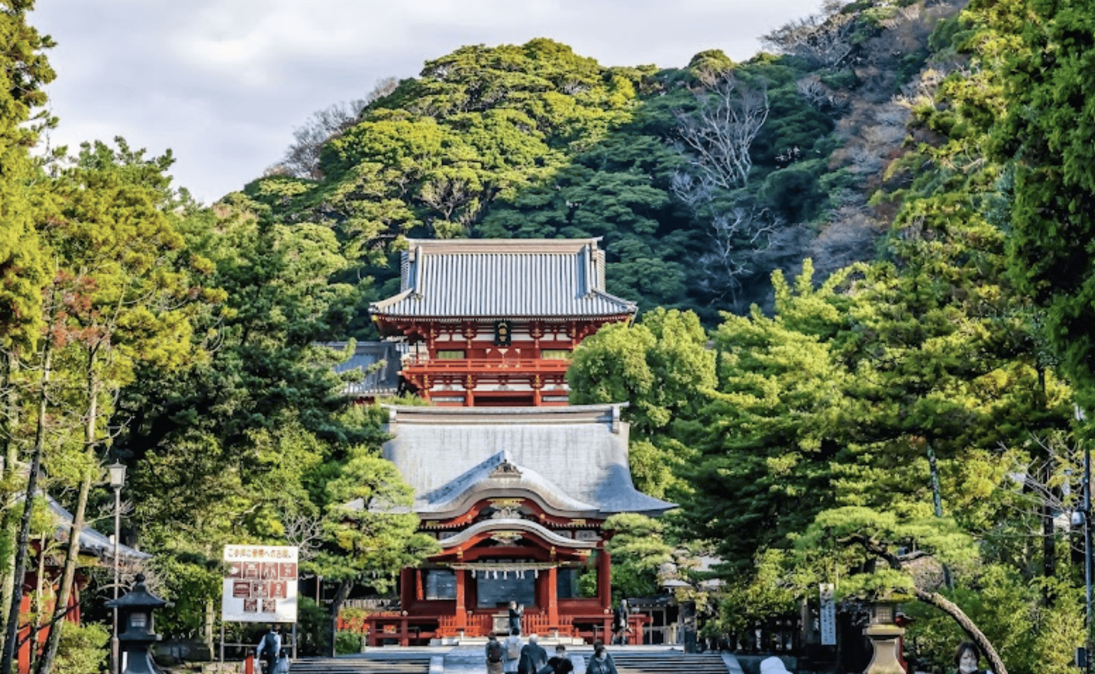 鶴岡八幡宮、壮大な建築の歴史ある神社