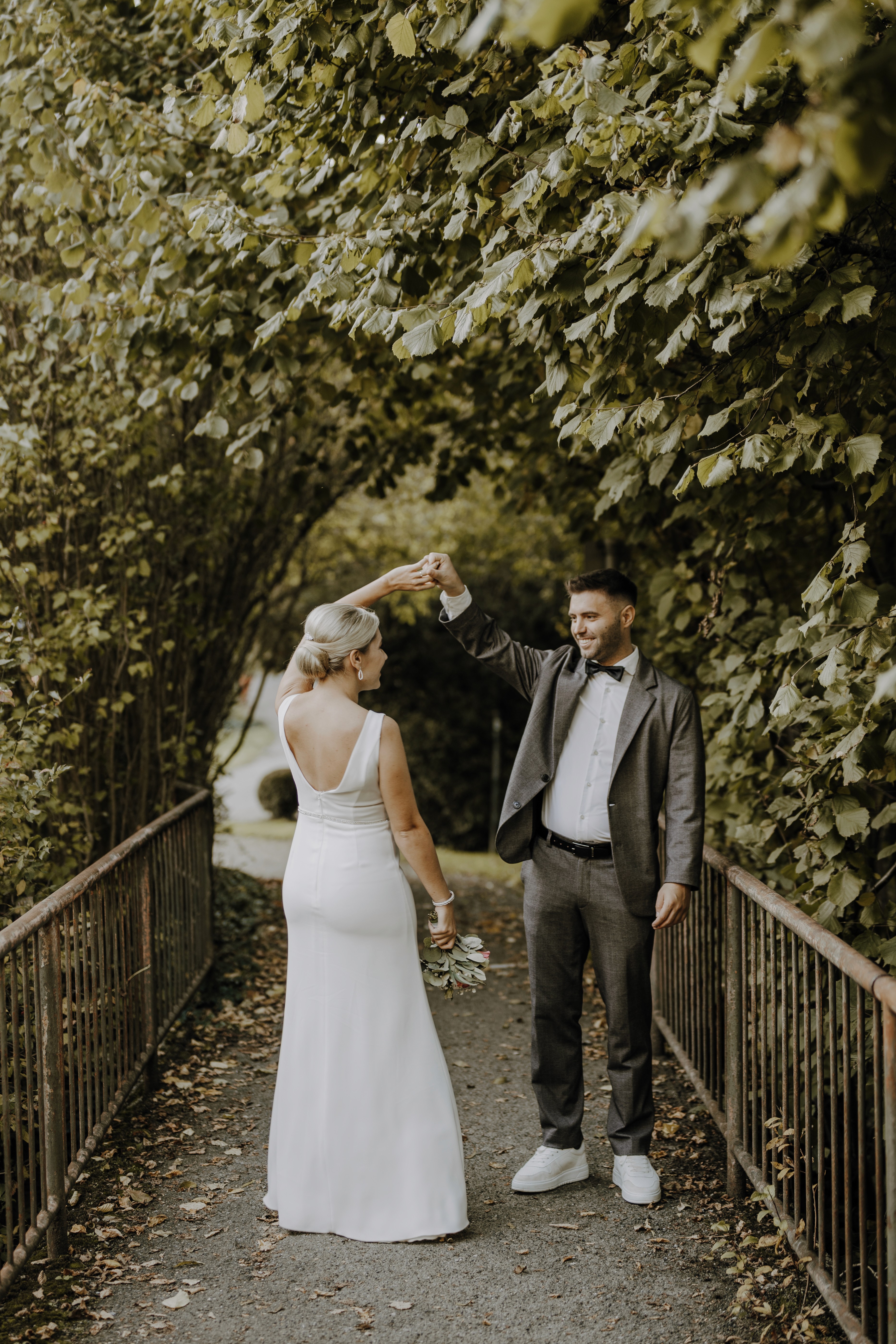 Hochzeitsfoto in Bewegung