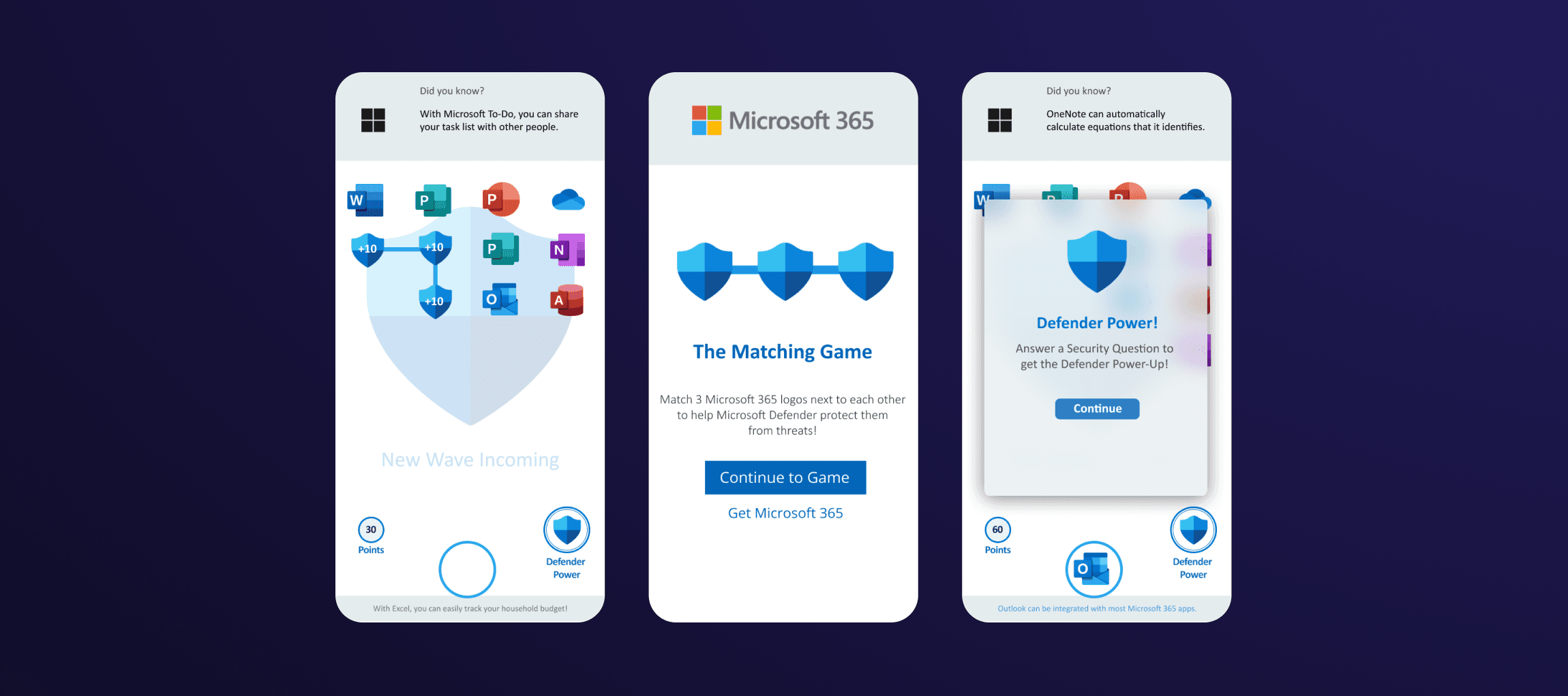 This is an image of a gamification marketing activation which Takeaway Reality has created with Microsoft. This image shows the matching game, which was a gamification marketing effort that has achieved great results.